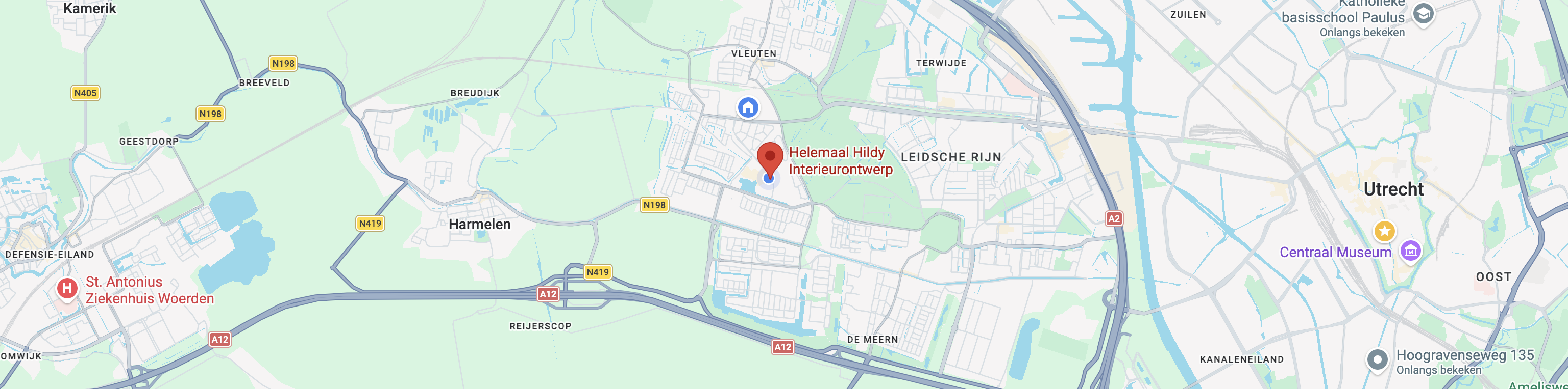 Locatie Helemaal Hildy Interieurstudio tussen A2 en A12
