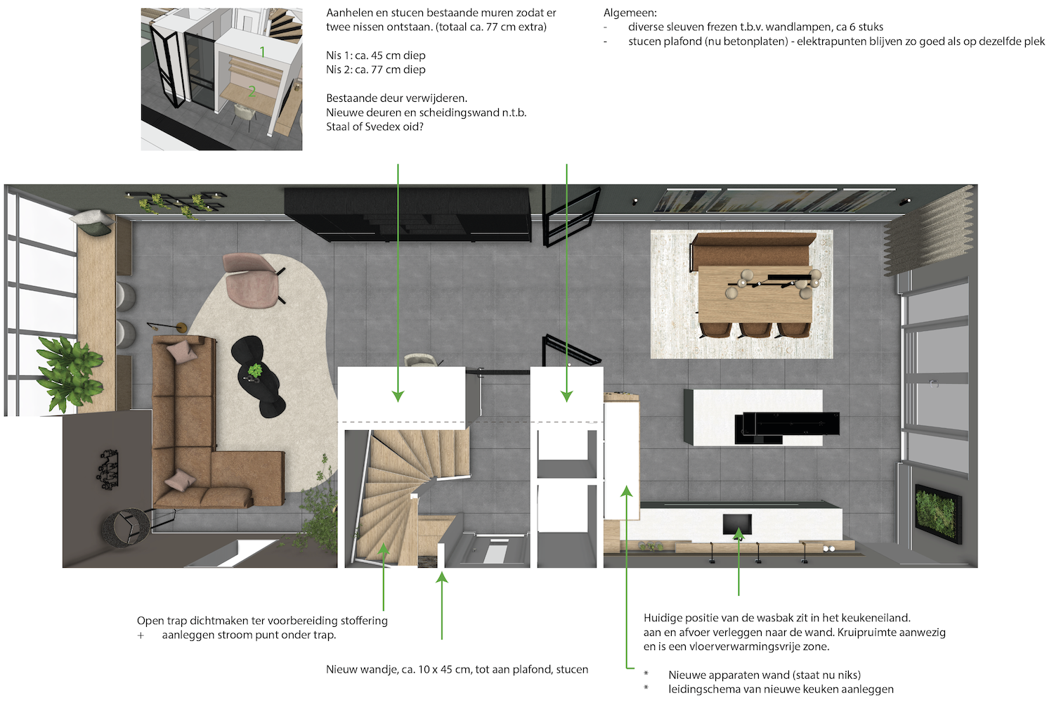 Voorbeeld van ontwerp met werkzaamheden voor aannemer
