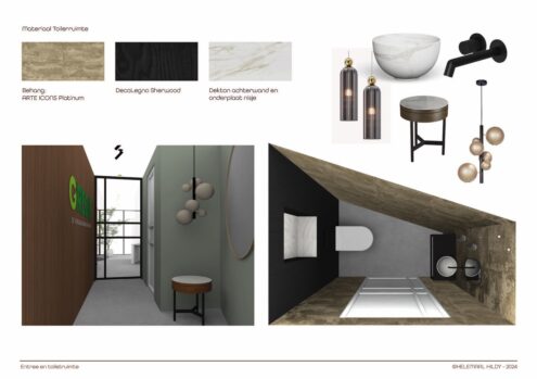 projectinterieurontwerp uitbouw t.b.v. kantoor van Helemaal Hildy
