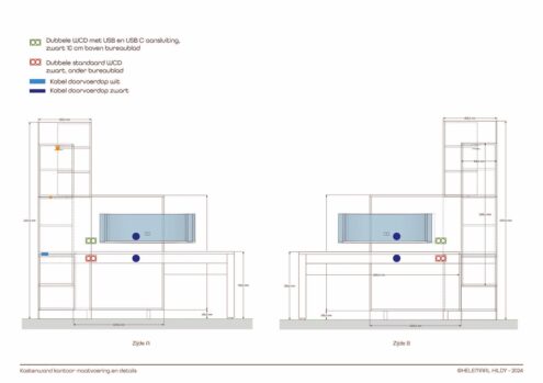 projectinterieurontwerp uitbouw t.b.v. kantoor van Helemaal Hildy
