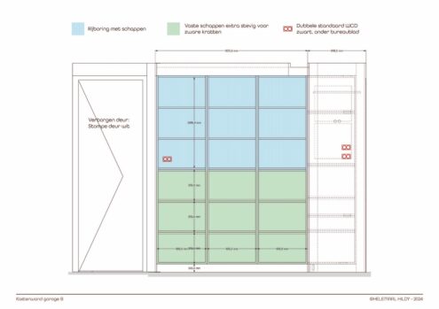 projectinterieurontwerp uitbouw t.b.v. kantoor van Helemaal Hildy