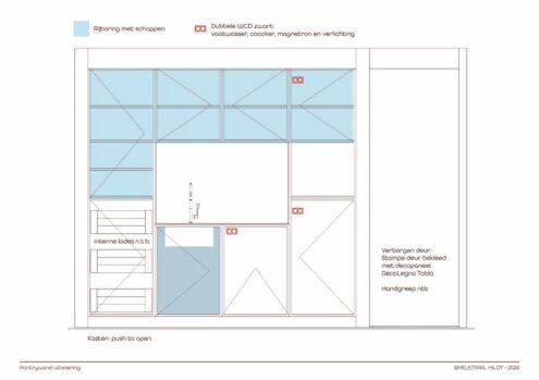 projectinterieurontwerp uitbouw t.b.v. kantoor van Helemaal Hildy